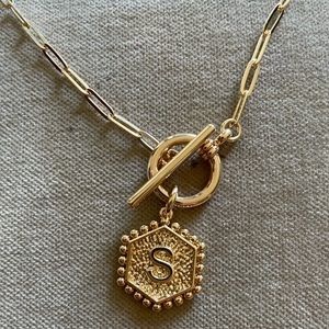 Paperclip “S” necklace